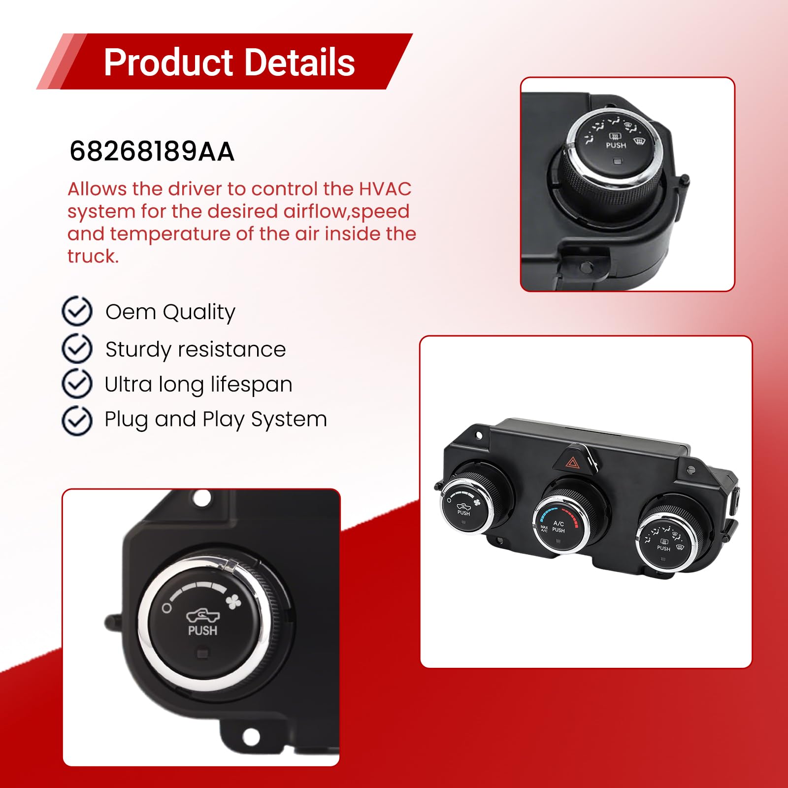 AC Heater Climate Control Module, HVAC Climate Control,Heat